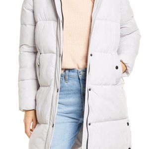 Cocoon Faux Fur Trim Water Repellent Coat